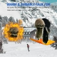 thumbnail image 4 of Fur Winter Trapper Hat,Unisex Taslon Faux Fur Aviator Ski Trapper Trooper Pilot Hat,Snow Eskimo Hat with Ear Flaps, 4 of 7