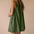 thumbnail image 7 of Efsteb Summer Dresses 2025 Trendy Womens Sleeveless Mini Dress Casual Loose Beach Vacation Sundress Tank Dress (Army Green,M), 7 of 7