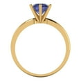 thumbnail image 4 of 1 ct Round Cut Simulated Tanzanite Solitaire Engagement Ring for Women in 18K Yellow Gold, 4 of 5