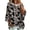 Black, variant on Womens 3/4 Sleeve Hoodies Retro Floral Pattern Oversized Pullover Hooded Sweatshirt Trendy Fall Outfits Casual Drawstring Hooded Tops