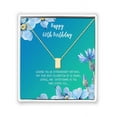thumbnail image 6 of Anavia Happy 60st Birthday Gifts Stainless Steel Fashion Necklace Birthday Card Jewelry Gift for Her, Birthday Gift for Grandma-[Gold Cube, Bright Blue Gift Card], 6 of 15