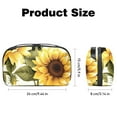 thumbnail image 5 of Sunflower Oxford Fabric Waterproof Portable Hard Drive Bag and Case with Cord Storage and Travel Charger Organizer for Electronic Devices - 5.9x9.44x3.14 in, 5 of 6