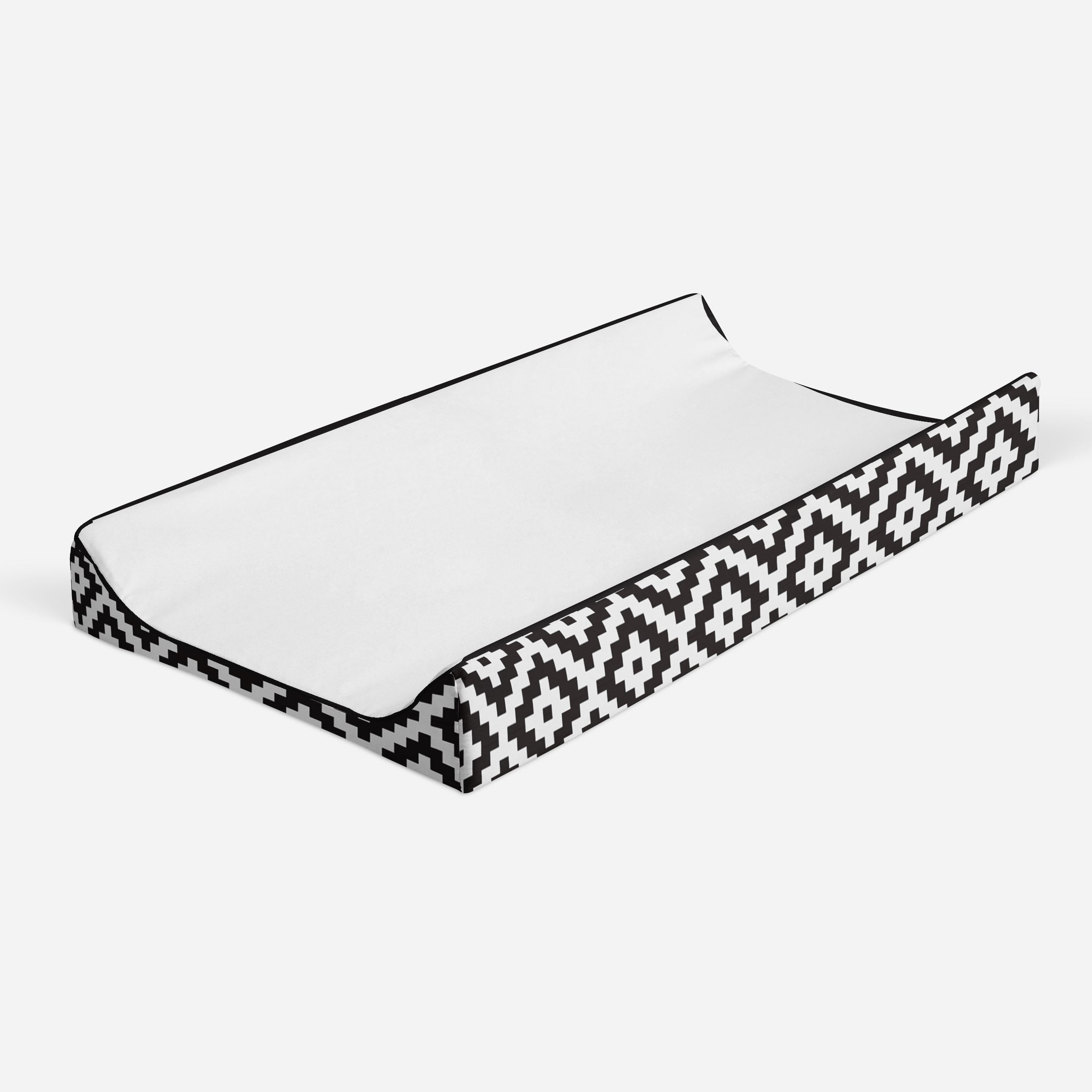 Bacati - Aztec Love Black Neutral Quilted Changing Pad Cover