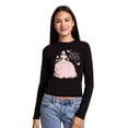 thumbnail image 7 of Wicked Glinda  Glinda Best Witch Women's Black Long Sleeve Baby Tee-XXL, 7 of 7