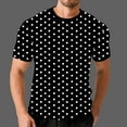 thumbnail image 7 of Zylanna Men's T-Shirts Tee, Crew Neck Short Sleeve Summer Dot Print Fashion Tops for Mens Black, 7 of 7