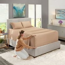 Nestl Extra Deep Pocket 4-Piece Bed Sheets Set , 18"-24" Super Deep Fitted Sheet