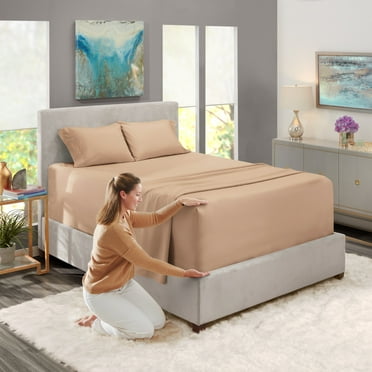 Nestl Extra Deep Pocket 4-Piece Bed Sheets Set , 18"-24" Super Deep Fitted Sheet