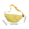 thumbnail image 4 of AZXY Sling Crossbody Bag, Yellow Lightweight Fabric Fanny Pack with Adjustable Strap, Casual Embroidered Waist Bag for Travel Daily Use, 4 of 7