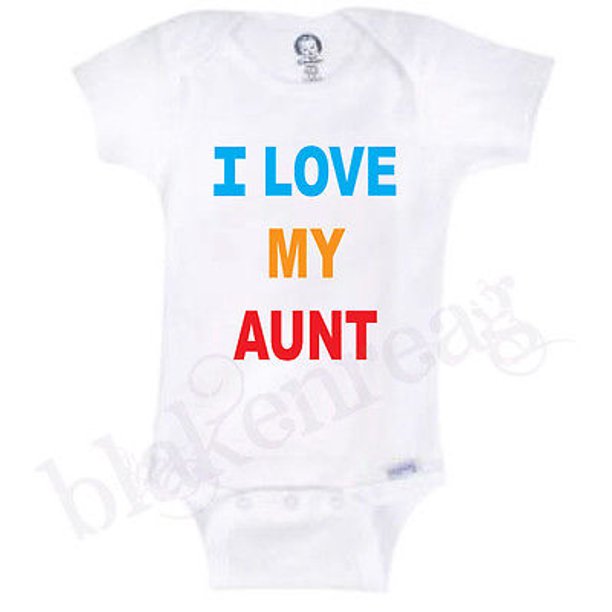 Blakenreag I Love My Aunt Funny Novelty Baby Onesie Boy Girl Clothes Bodysuit Blakenreag 0 3 Months Walmart Com Walmart Com