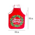 thumbnail image 2 of Delantal navideño, delantal divertido de dibujos animados estilo Navidad Papá Noel/alce/muñeco de nieve, para cocinar, limpio, 2 of 5
