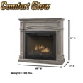 thumbnail image 3 of Comfort Glow Dual Fuel Ventless Gas Fireplace w/ Remote Heats 1400 sq ft Pewter Oak - GFD4605R, 3 of 6