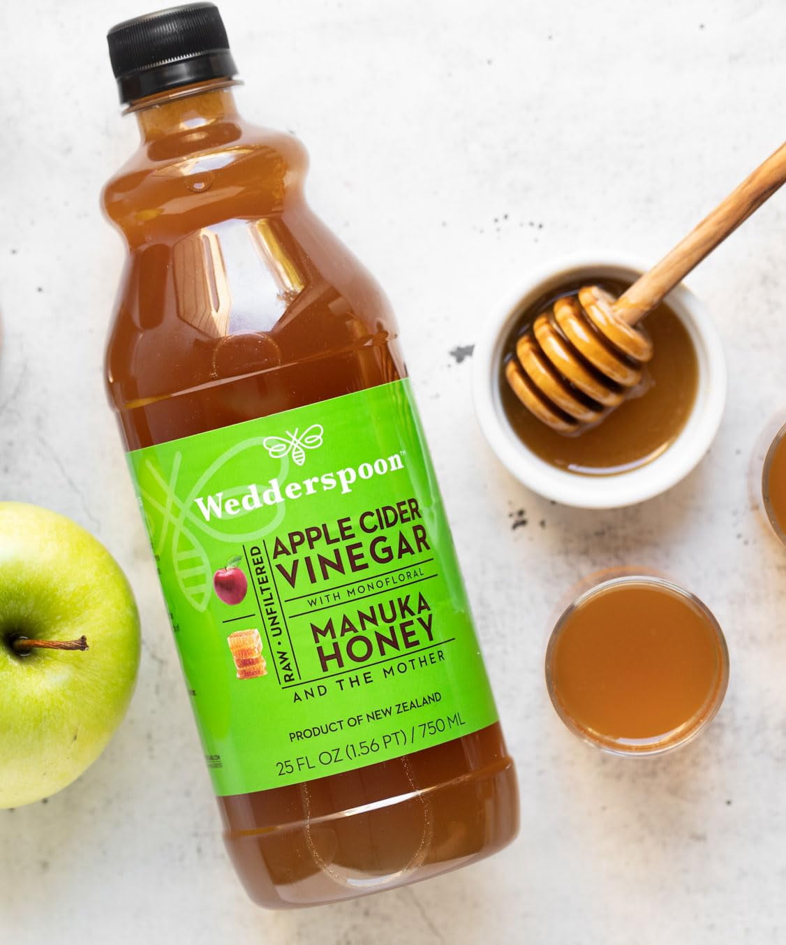 Wedderspoon Apple Cider Vinegar with Monofloral Manuka Honey & The Mother, 25 fl oz