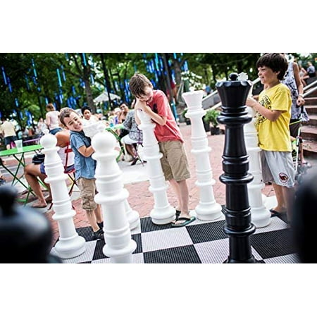 MEGACHESS Giant Oversized Premium Chess Set with 49 Inch Tall King with Hard Plastic Chess Board