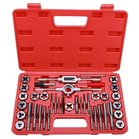 Best Choice 40-Piece Tap and Die Set - SAE Inch Sizes | Essential Threading Tool with Storage