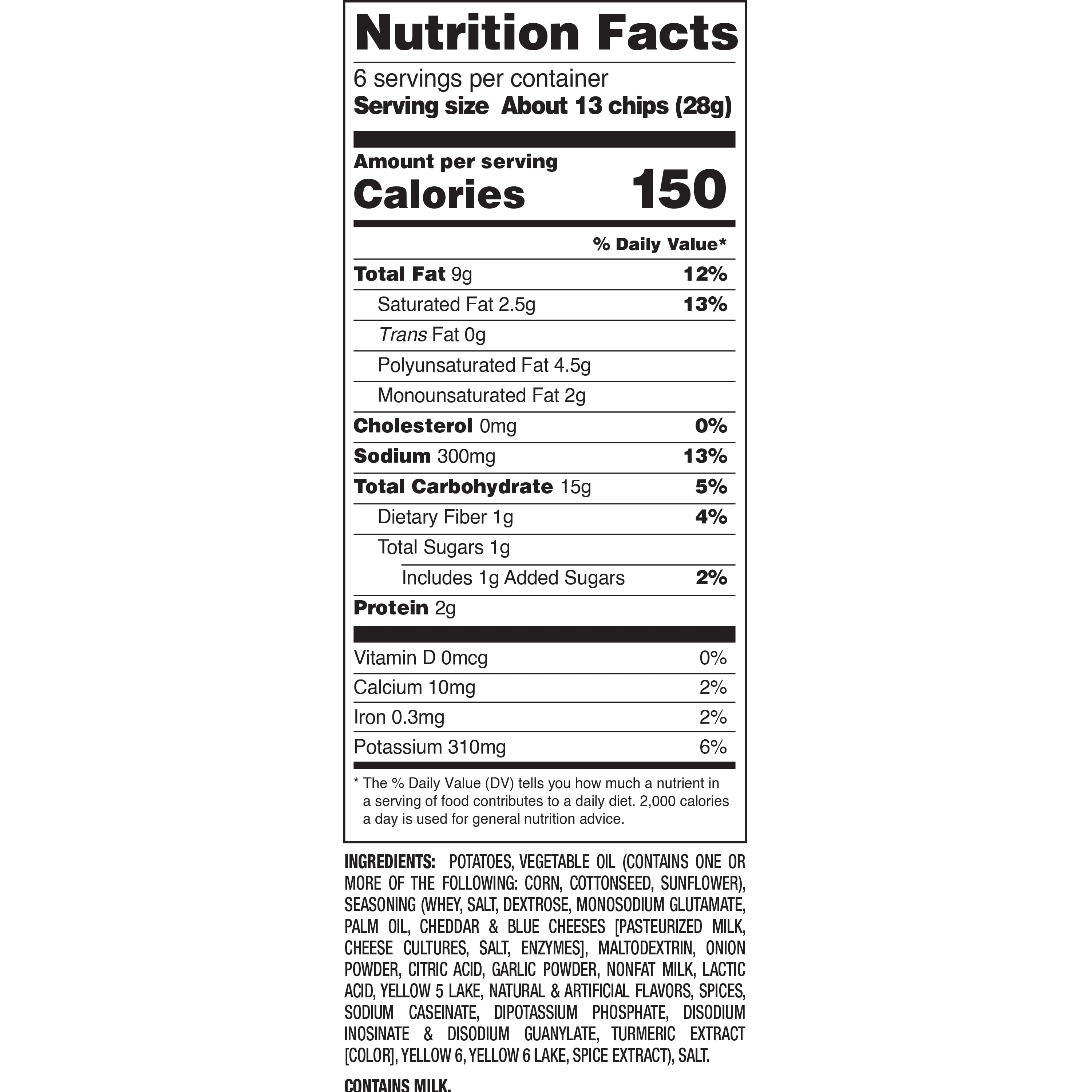 Herr's Horseradish and Cheddar Flavored Potato Chips, 6 oz.