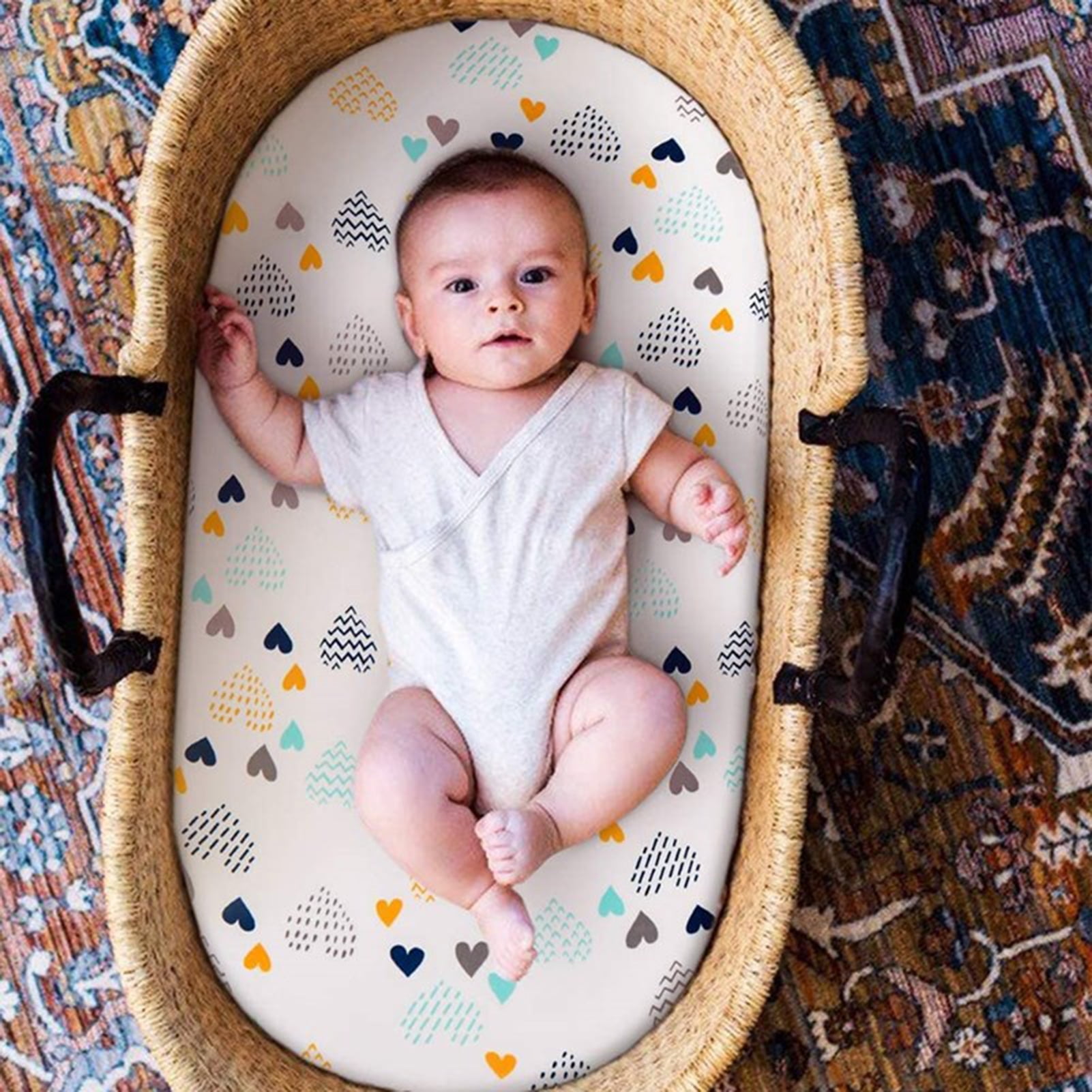 Archer Pad Cover Cute Print Removable Polyester Baby Cradle