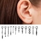 thumbnail image 5 of Juego de pendientes de borlas de metal de Acero inoxidable Nikou 12 piezas Negro, 5 of 12