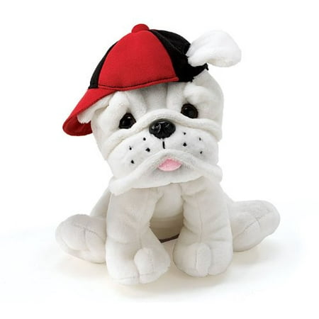 Plush Bulldog Pup With Baseball Cap Adorable Stuffed Dog - Walmart.com