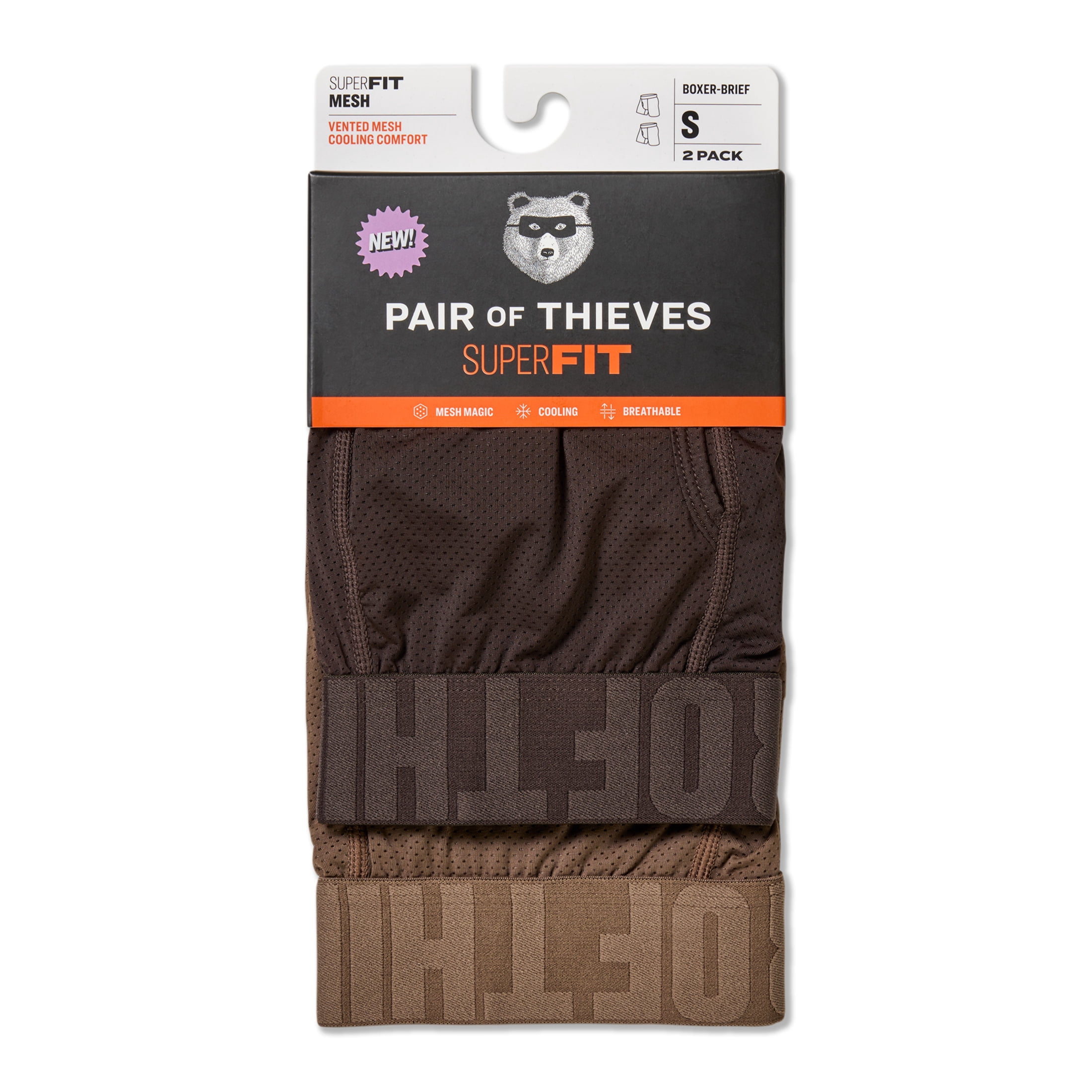 SuperFit Color Story Mesh Brown 2pk XL