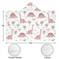 thumbnail image 3 of Wearable Blanket,Pink Dinosaur and Bird Pattern Hooded Wearable Flannel Blanket for Adults & Teens,Winter Poncho Shawl Wrap Cape Cozy Anti-Pill,60"x80", 3 of 5