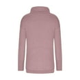 thumbnail image 5 of IROINNID Turtleneck Sweater for Women Winter Warm Casual Loose Fit Pullover Long Sleeve Fleece Thermal Undershirt Sweater,Pink, 5 of 6