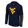 thumbnail image 2 of Men's Colosseum Navy West Virginia Mountaineers Color Pop Active Blend 2-Hit Long Sleeve Hooded T-Shirt, 2 of 3