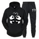 thumbnail image 5 of Conjunto de chándal con capucha para mujer, ropa deportiva con estampado de animales bonitos, chándal con capucha y pantalones deportivos, 5 of 5
