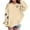 Beige*, variant on Girls Pullover Hoodie Halloween Ghost Boo Letter Pumpkin Spider Graphic Long Sleeve Casual Fall Sweatshirt with Front Pocket for Kids Yellow