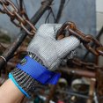 thumbnail image 2 of Guantes de carnicero de seguridad para talla de madera, mitones de seguridad resistentes al corte de malla de alambre de acero, rojo Feliz Sencillez, 2 of 5