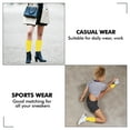 thumbnail image 5 of MDR Women's Extra Long Heavy Slouch Cotton Socks Made in USA 1 Pair Size 9 to 11 (Yellow), 5 of 7