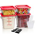 thumbnail image 1 of Contenedores de almacenamiento de alimentos SVKLHY 2QT y 4QT NSF 8 piezas con tapas, 1 of 9
