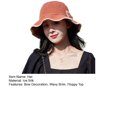thumbnail image 7 of Guiexla Women Hat Breathable Bow Decoration Wavy Brim Non stuffy Floppy Top Sun Collapsible Handmade Crochet Bucket Hat Outdoor Accessory, 7 of 7