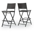 thumbnail image 2 of Afuera Living Outdoor Multi Brown Wicker Barstools (Set of 2), 2 of 14