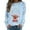 Sky Blue, variant on Deer Print Streetwear Crewneck Pullover Christmas Sweatshirt Long Sleeve Casual Soft Comfortable Fashion Top