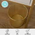 thumbnail image 4 of Martha Stewart Ryder Gold Mesh Metal Trash Can, 4.5 Gallon, Wastebasket for Office, 4 of 10