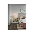 thumbnail image 4 of Maklaine Wood Transitional Nightstand with Glass Top in White, 4 of 4
