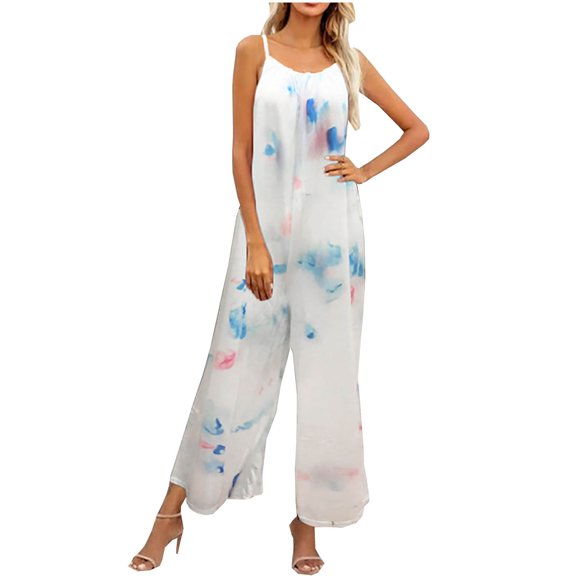 Lilgiuy Women's Fashion Summer Comfortable Casual Belt Sling Sleeveless Jumpsuit Orange 12 2022 Fall Winter