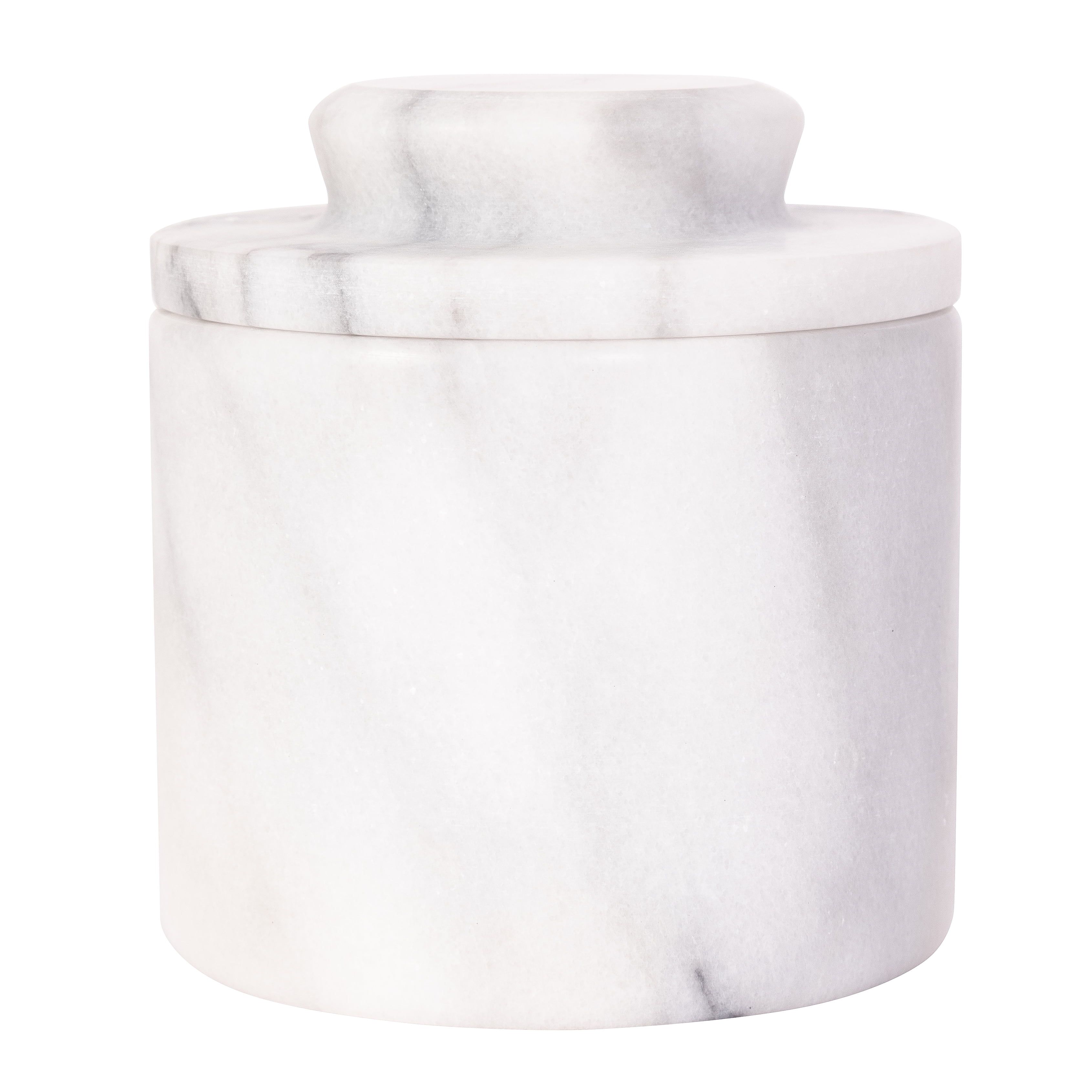 Artifacts Rattan™ White Marble Butter Keeper