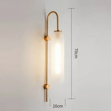 

YNGYFE Elegant Glass Wall Lamp for Bedroom Living Room Hallway and Restaurant - Modern Sconce Light Fixture for Bathroom or Outdoor and Indoor Lighting