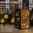 thumbnail image 3 of DIY Book Nook Kit Build Your Own Miniature Library with 3D Wooden Puzzle and LED Lights, Perfect Gift for Book Lovers, 3 of 8