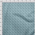 thumbnail image 4 of oneOone Georgette Viscose Teal Blue Fabric Ocean Underwater Life Quilting Supplies Print Sewing Fabric By The Yard 42 Inch Wide, 4 of 4