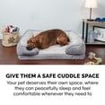 thumbnail image 4 of FurHaven Pet Products Velvet Waves Perfect Comfort Full Support Orthopedic Sofa-Style Pet Bed for Dogs & Cats - Granite Gray, Large, 4 of 14