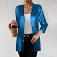 thumbnail image 5 of Warop Women's Solid Color 3/4 Sleeve Cardigan Top Casual Lightweight Outwear Shirt, 5 of 6