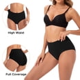 thumbnail image 4 of INNERSY Women's Cotton High Waisted Briefs 5-Pack Postpartum Full Coverage Underwear(3XL,Nude/Gray/Black), 4 of 7