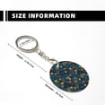 thumbnail image 3 of Naloa Hawaiian Style Print Round Keychain Keychain Key Ring, Key Tag, Key Chain Bulk for Gift Accessories (Round), 3 of 7
