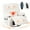 Milk coffee (Chenille), variant on Power Recliner Chair with Massage and Heat, 360° Swivel Rocker, Overstuffed Wide Seat, Cup Holders & Storage for Living Room