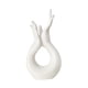 thumbnail image 4 of Florero de cerámica hecho a mano, florero artístico, accesorio estético para fotografía, florero único, arreglo Floral para escritorio, entrada y Blanco, 4 of 8
