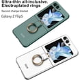 thumbnail image 3 of for Samsung Flip 5 Case with Ring Holder, Protective Cover - Small Screen Protection, Matte Finish, Comfortable Grip Phone Case for Galaxy Z Flip 5 Case, Silver, 3 of 14