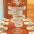 thumbnail image 2 of Elegant 5-Tier Gold Crystal Flower Stand for Weddings and Events, 2 of 20