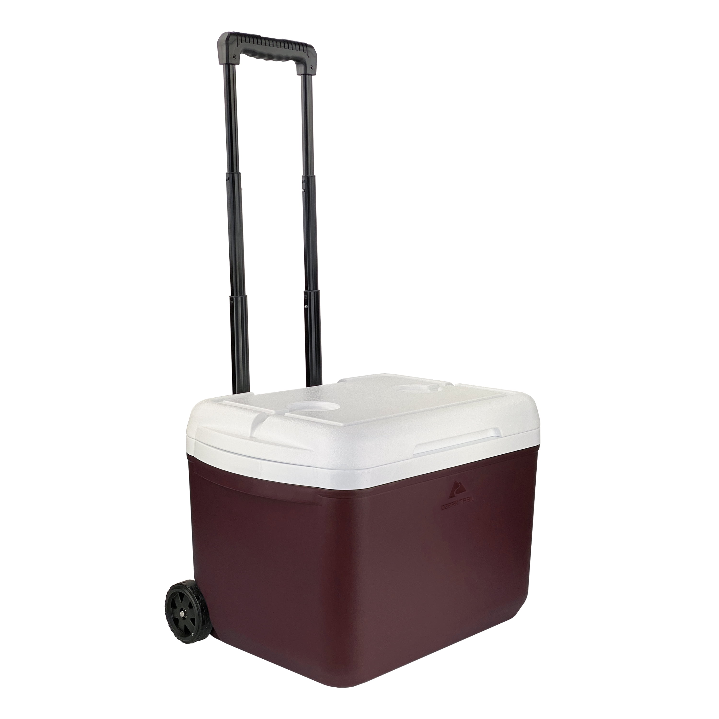 Ozark Trail 30 Quart Capacity Hard Side Wheeled Cooler, 42-Can, Maroon